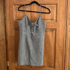 Wild honey Mini checkered dress black and white. Peekaboo top. New with tag.